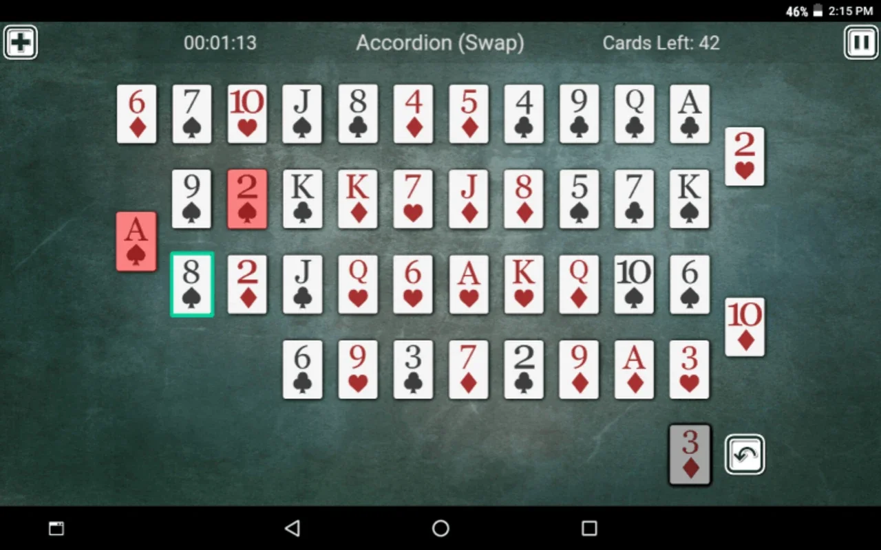 Accordion Solitaire for Android - Engaging Card Game