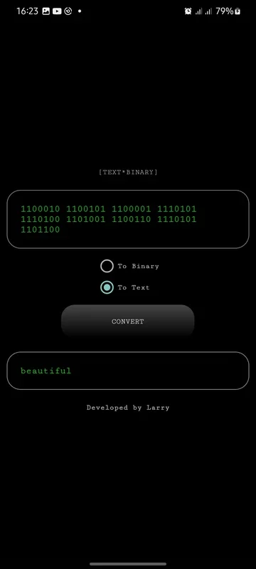 BinaryConverter for Android - Simplifies Text to Binary Conversion