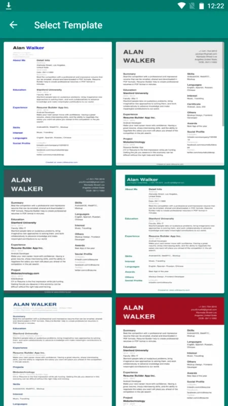 Resume Builder & CV Maker for Android - Create Professional Resumes