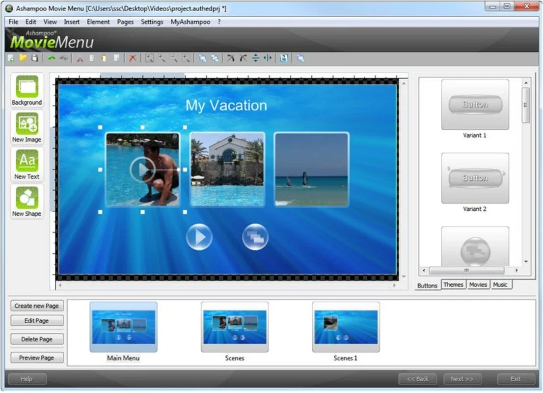 Ashampoo Movie Menu for Windows - Create Professional DVD Menus