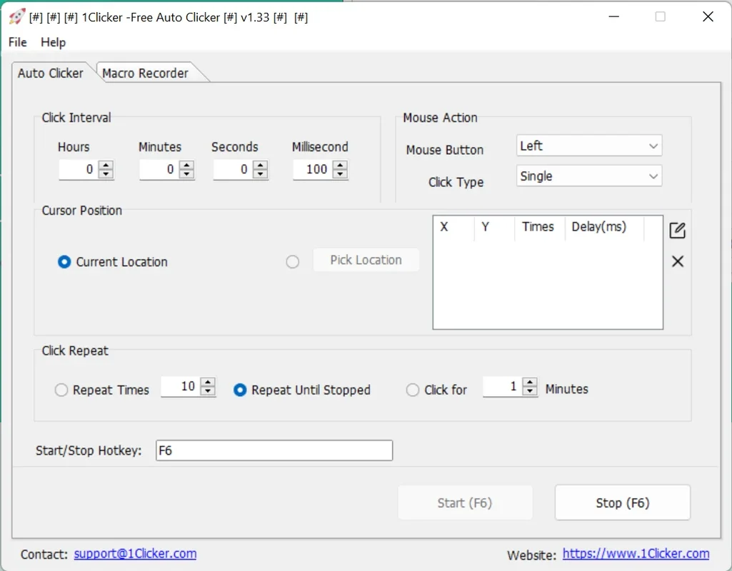 1Clicker for Windows - Automate Clicks Easily