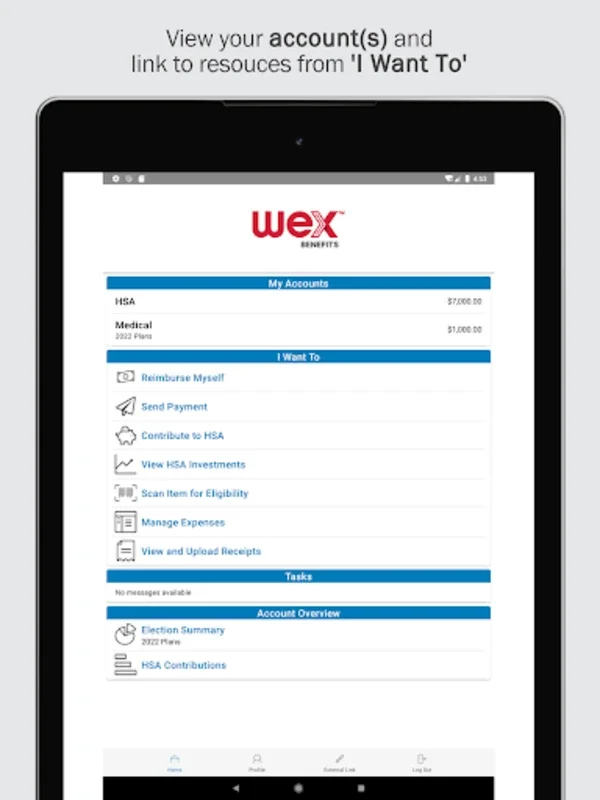 Benefits by WEX for Android - Manage Health Benefits on the Go