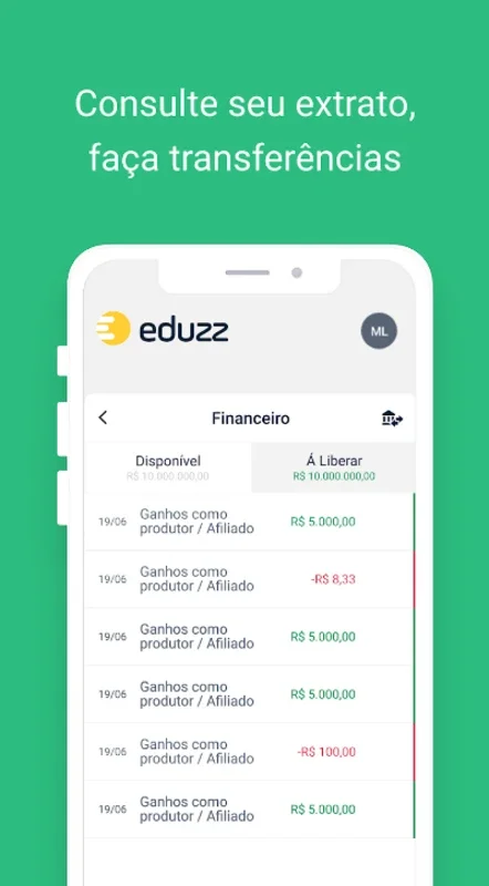 Eduzz for Android - Manage Affiliates with Ease