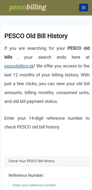 PESCO Bill for Android - Check Bills Easily