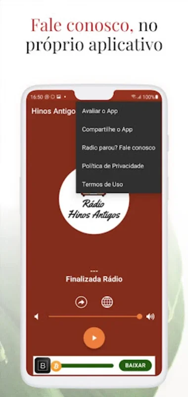 Rádio Hinos Antigos Evangélica for Android - Immerse in Gospel