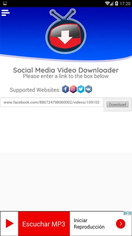 Social Media Video Downloader for Android - Download the APK from AppHuts