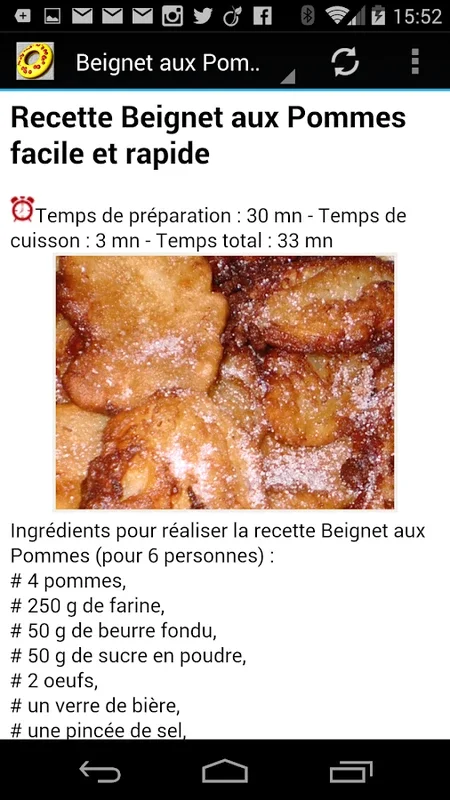 Recettes de Beignets for Android - French Donut Recipes App