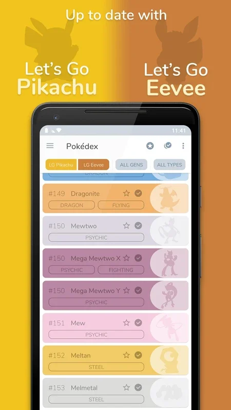 dataDex for Android - Your Pokémon Encyclopedia