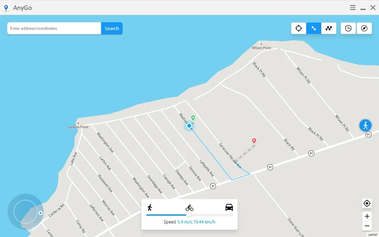 AnyGo for Windows - Free GPS Movement Simulation