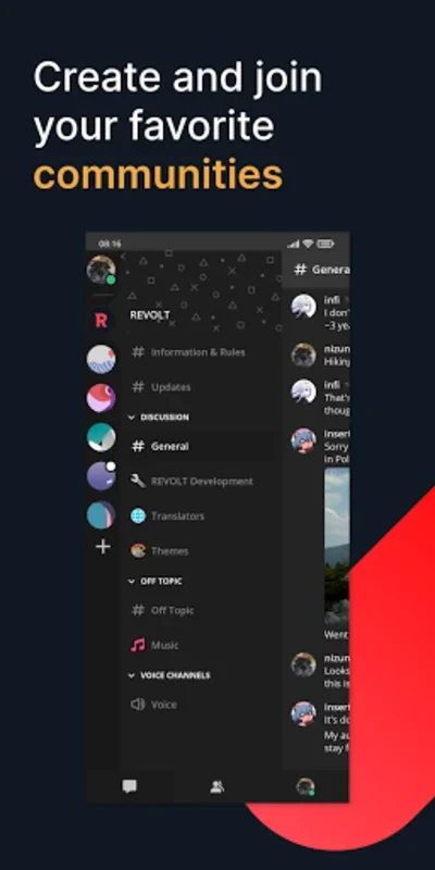 Revolt for Android - Secure Chat App with Community