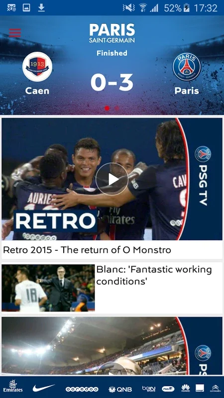 PSG Official for Android - Unparalleled Fan Experience