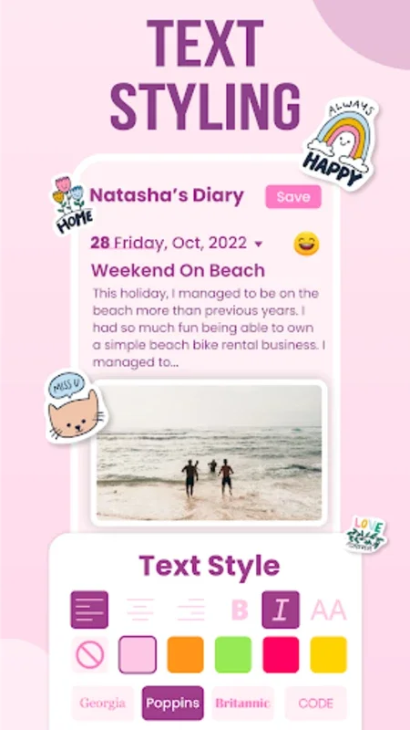 My Diary for Android: A Secure Personal Journal