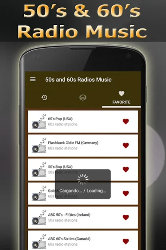 Radio Musica de los Sesentas 60s for Android - Enjoy Classic 50s and 60s Music