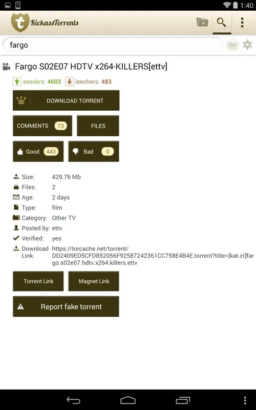 KickassTorrents App for Android: Media Access on Mobile