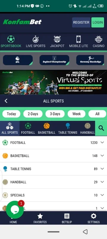 KonfamBet for Android - Exciting Betting Experience