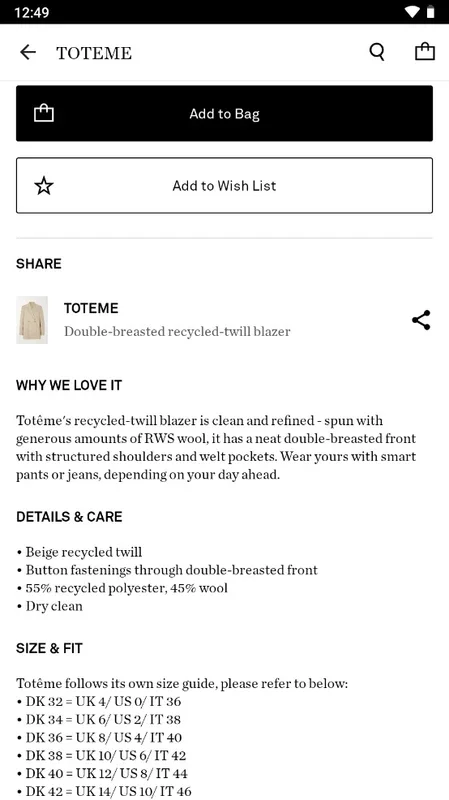 NET-A-PORTER for Android - Shop from Exclusive Brands