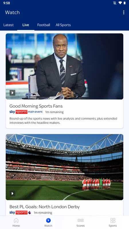 Sky Sports on Android: All - in - One Sports Coverage