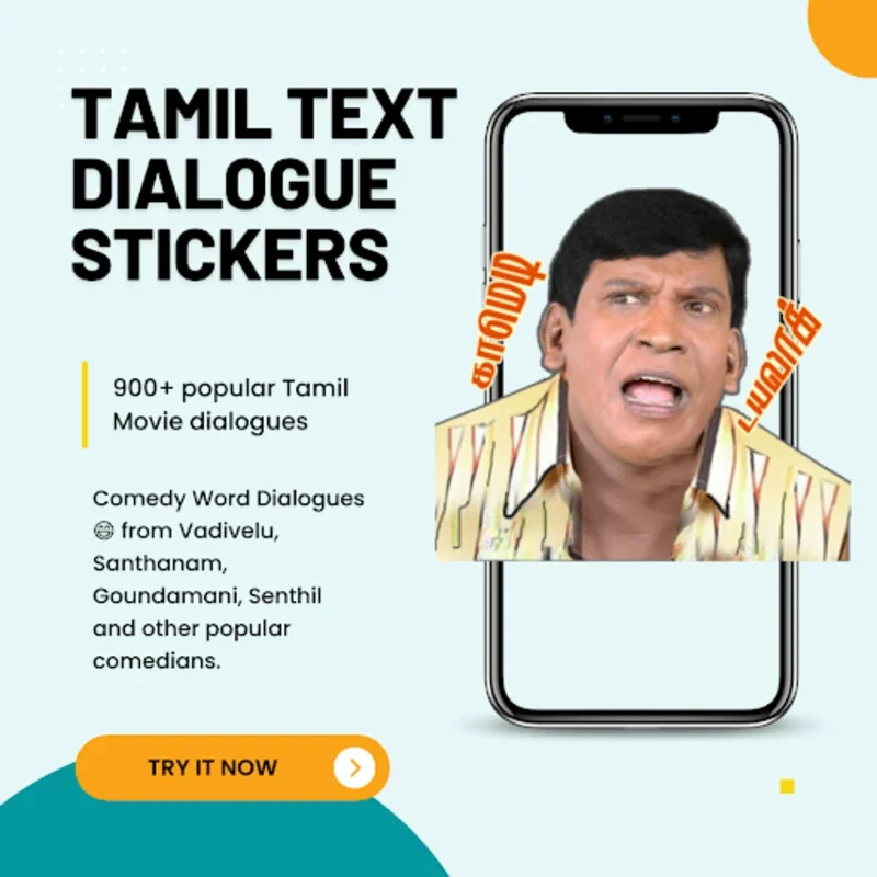 Tamil Text Dialogue Stickers for Android - No Downloading Needed