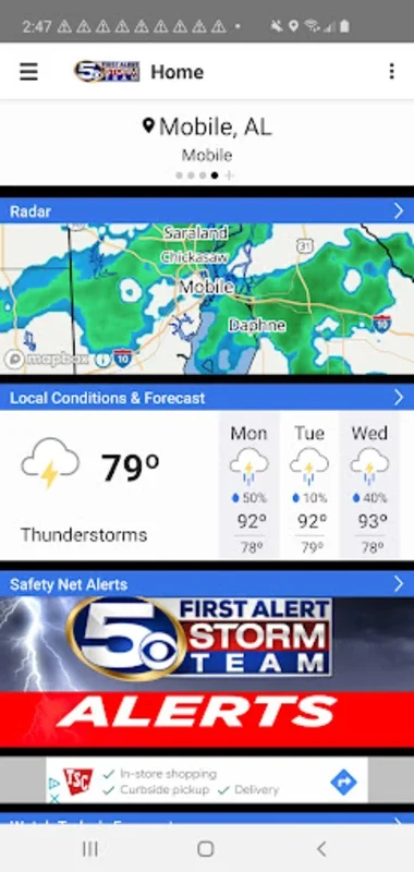 WKRG Weather for Android: Precise Local Forecasts