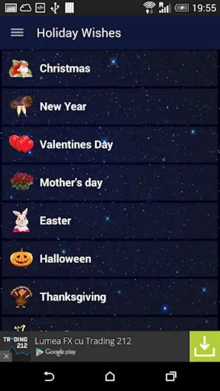 Holiday Wishes for Android - Effortless Occasion-Based Messaging