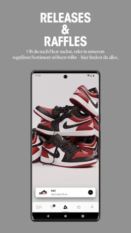 Asphaltgold for Android - Streamlined Sneaker Shopping