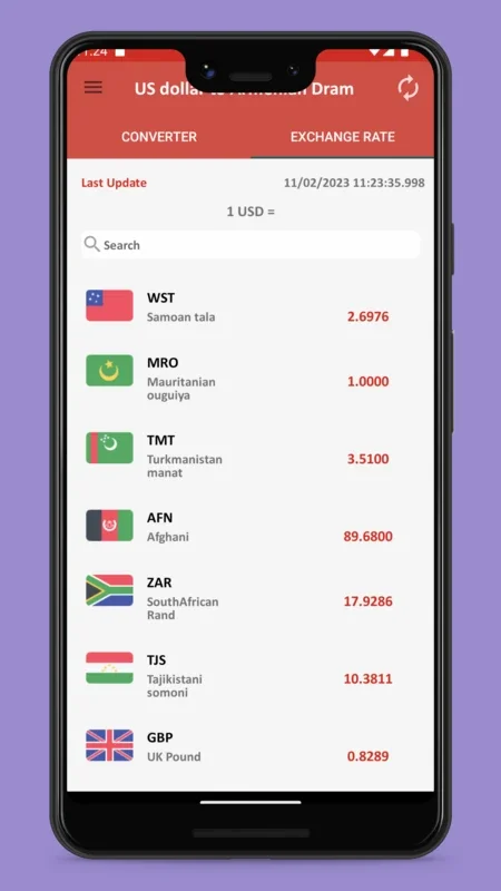 US dollar to Armenian Dram for Android - Convert Currencies Easily