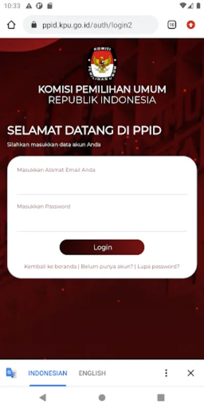 PPID KOMISI PEMILIHAN UMUM for Android - Transparent Election Info