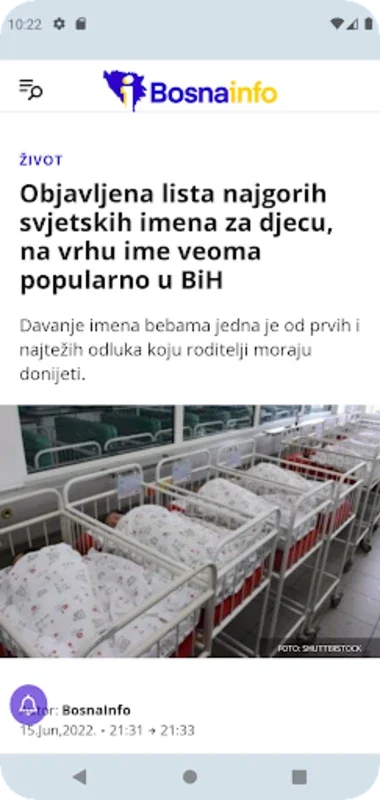 Bosnainfo for Android: Reliable News in Bosnia