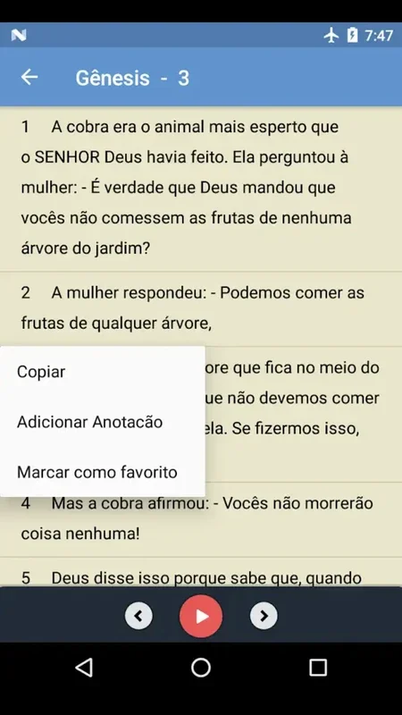 Biblia em audio Beta for Android: Immerse in Bible Passages