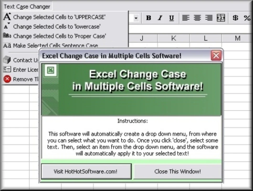 Excel Change Case Software for Windows