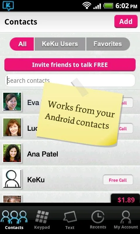 KeKu for Android: Affordable International Calls