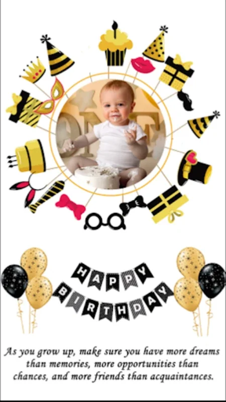 birthday photo frame - birthda for Android: Personalize Birthdays