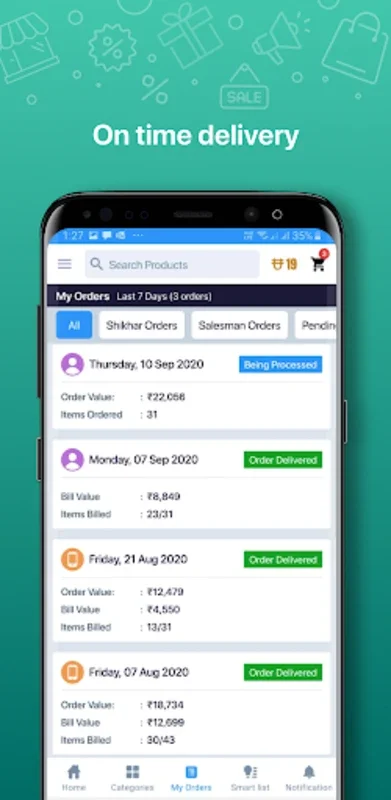 Shikhar for Android: Streamlined Retail Ordering