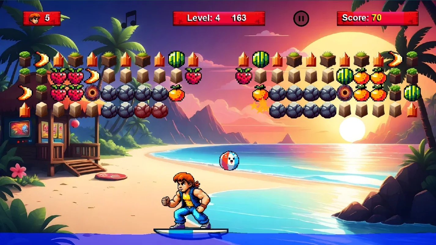 Outsurf: Beach and fruits for Windows - A Retro-Inspired Arcade Adventure