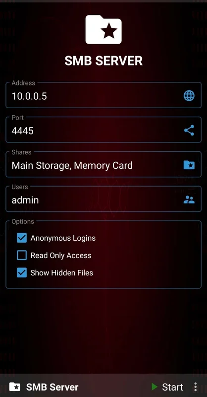 SMB Server for Android - Secure SMBv3 Server App