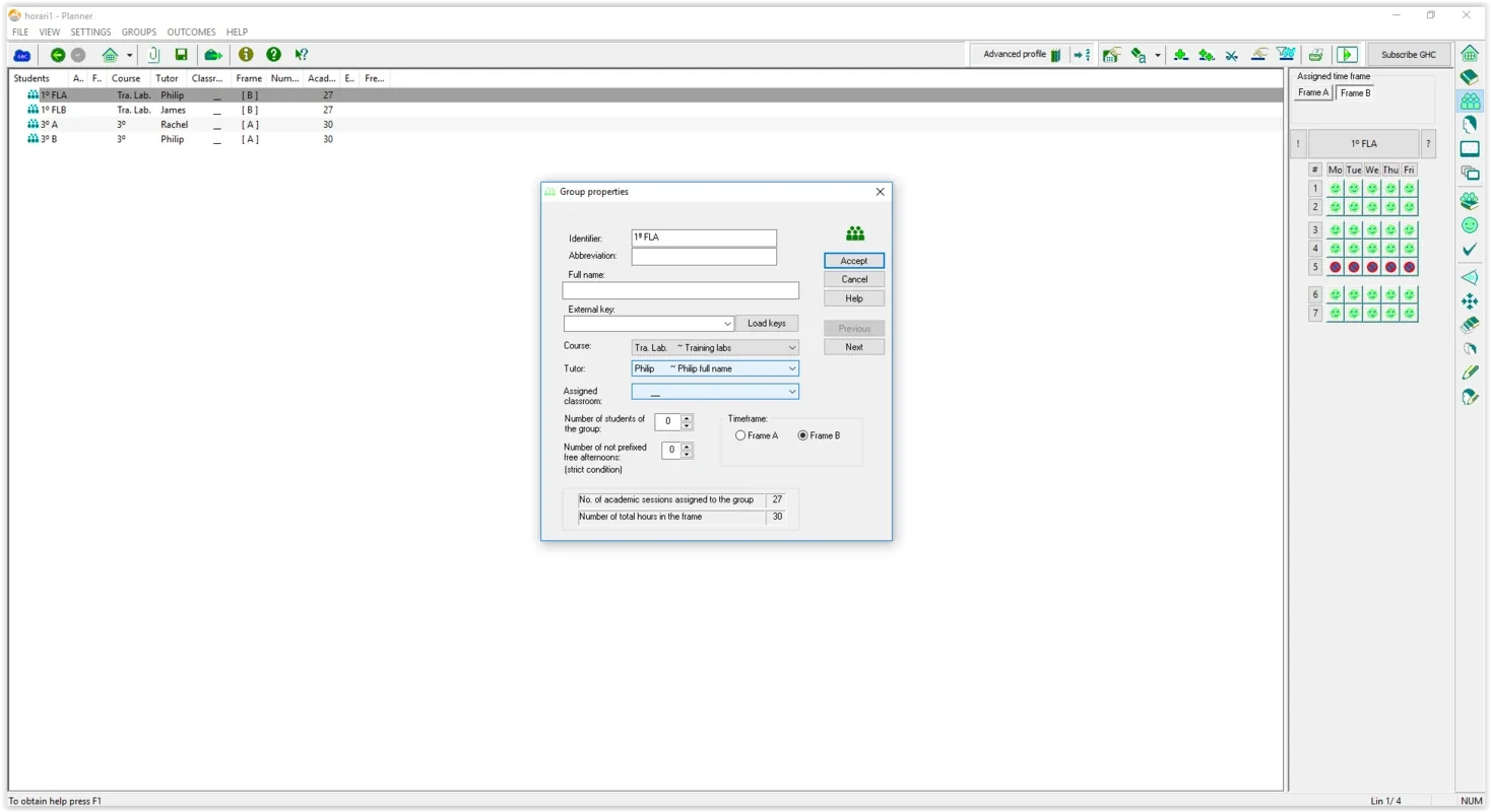 Timetable software for educational institutions (GHC) for Windows - Organize Schedules Efficiently