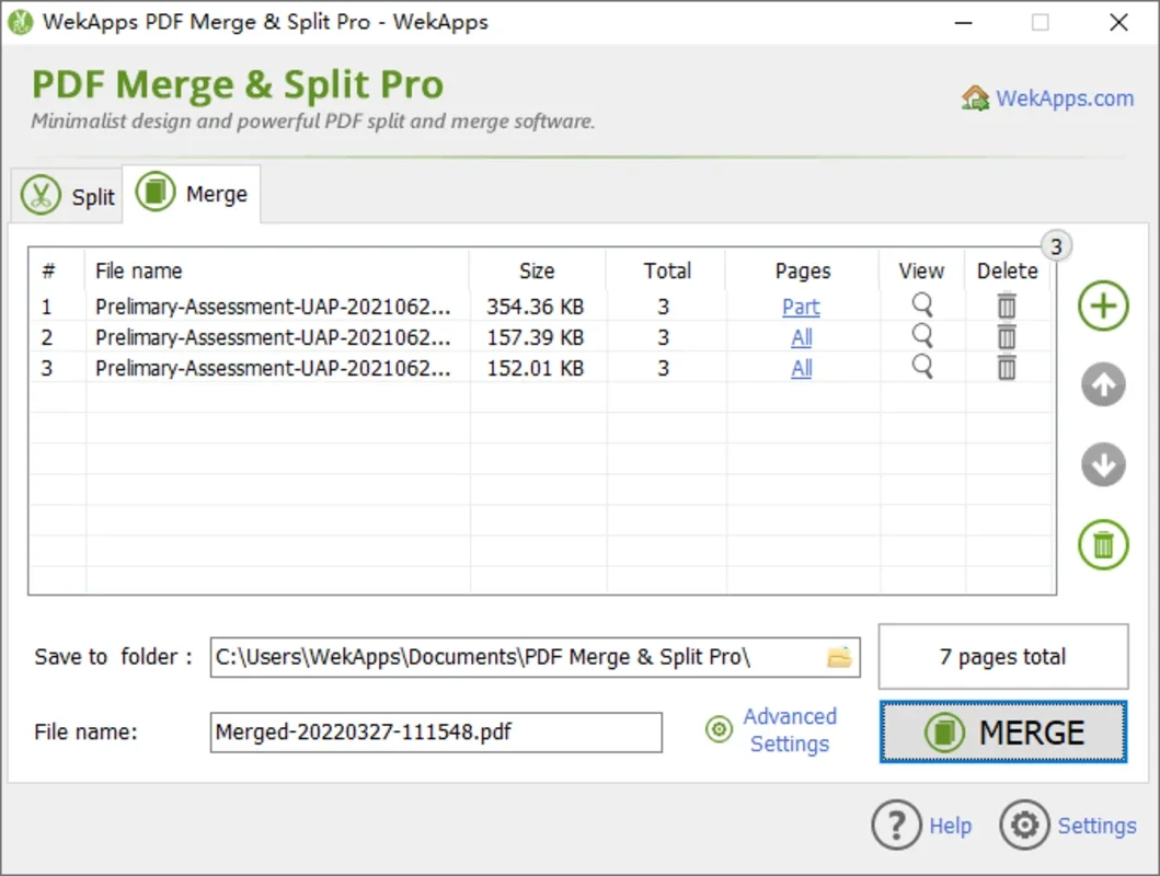 WekApps PDF Merge & Split Pro for Windows: Simplify PDF Handling