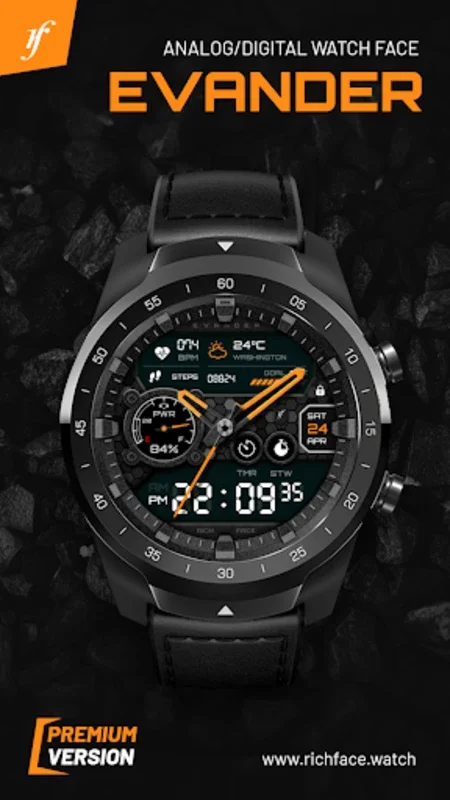 Evander Watch Face for Android - Customize Your Wear OS Device