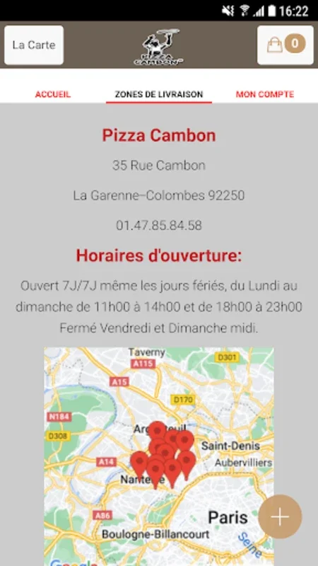 Pizza Cambon for Android - Convenient Pizza Ordering