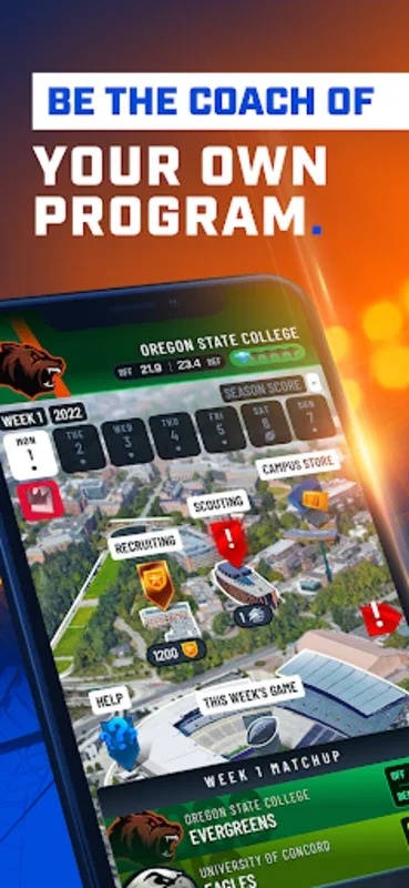 The Program: College Football on Android - Manage College Football Teams