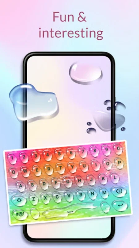 Color Rain Water Keyboard Live for Android - Enhance Typing