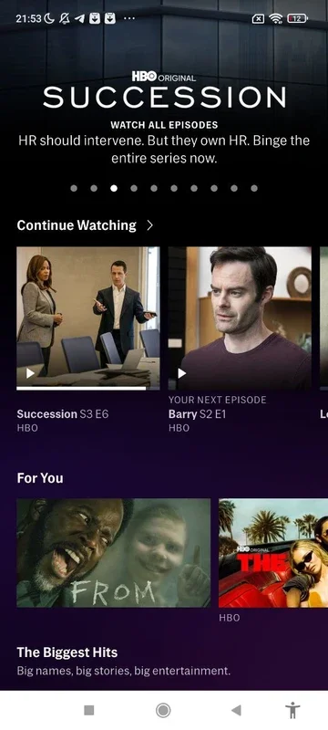 HBO Max for Android: Stream Award-Winning Shows and Movies