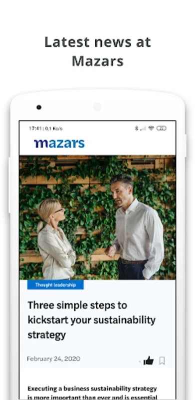 MazarsLive for Android: Your Source for Mazars Group News