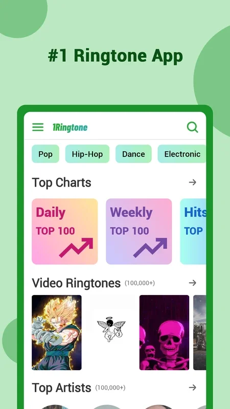 1Ringtone: Song ringtones for Android - Stylish Call Themes