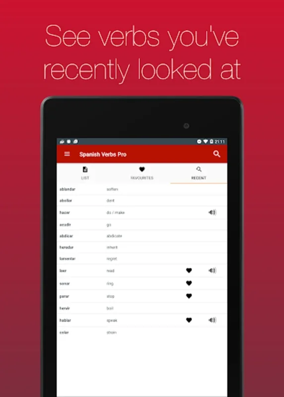 Spanish Verbs for Android - Master Verb Conjugation