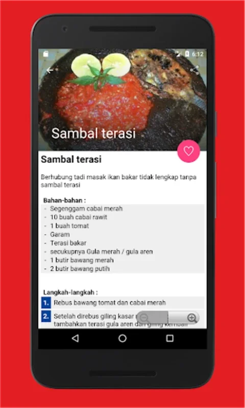 3000 Resep Aneka Sambal for Android: Diverse Sambal Recipes