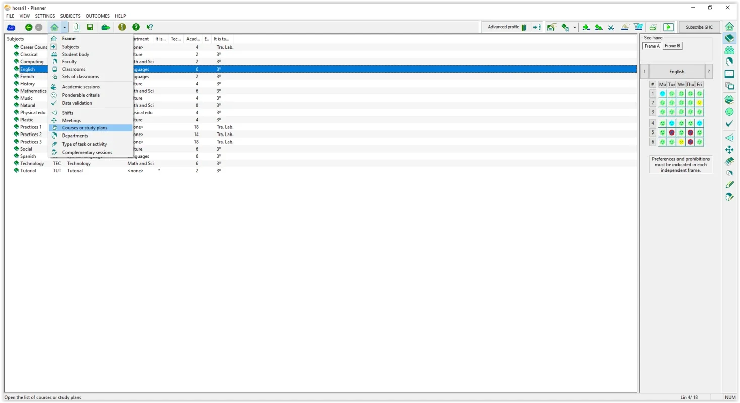 Timetable software for educational institutions (GHC) for Windows - Organize Schedules Efficiently