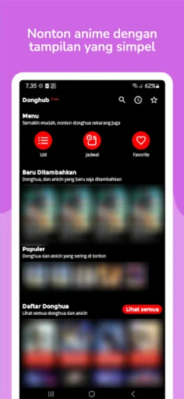 Donghub for Android - Stream Anime with Indonesian Subtitles Easily