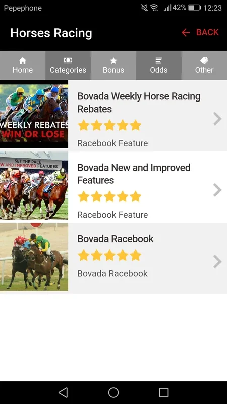 Bovada Casino Mobile Tracker for Android - No Download Needed