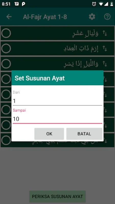 Hafal Quran Susun Ayat for Android - Interactive Quran App